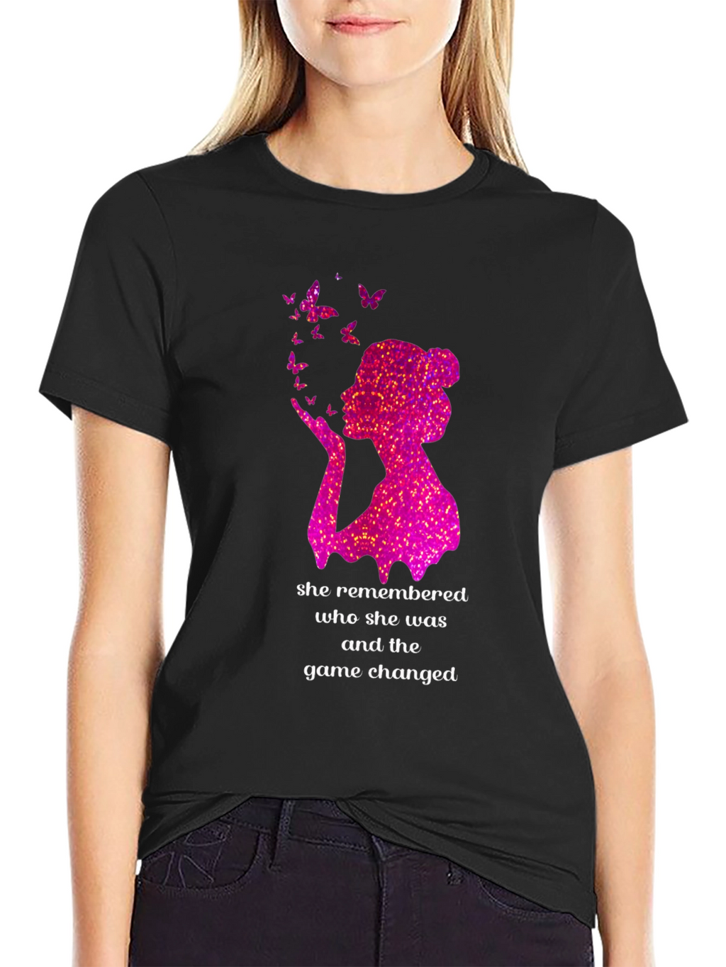 Empowered Woman Butterfly Graphic Tee