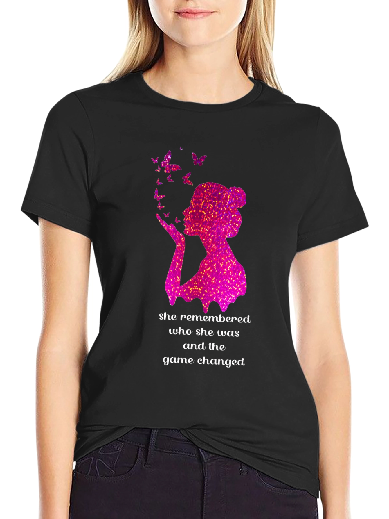 Empowered Woman Butterfly Graphic Tee