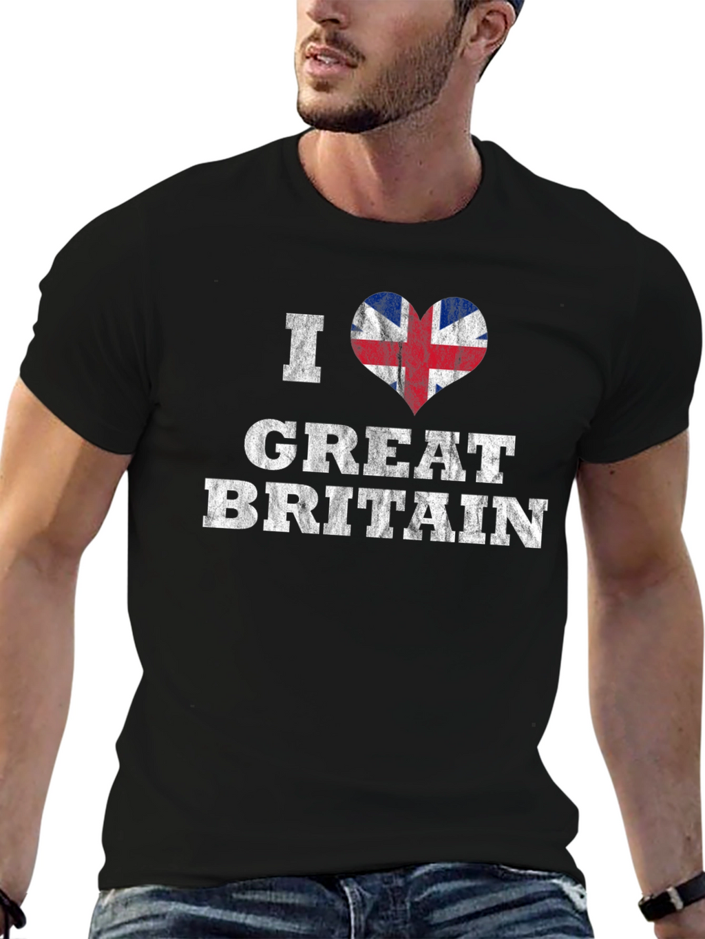 I Heart Great Britain Black T-Shirt