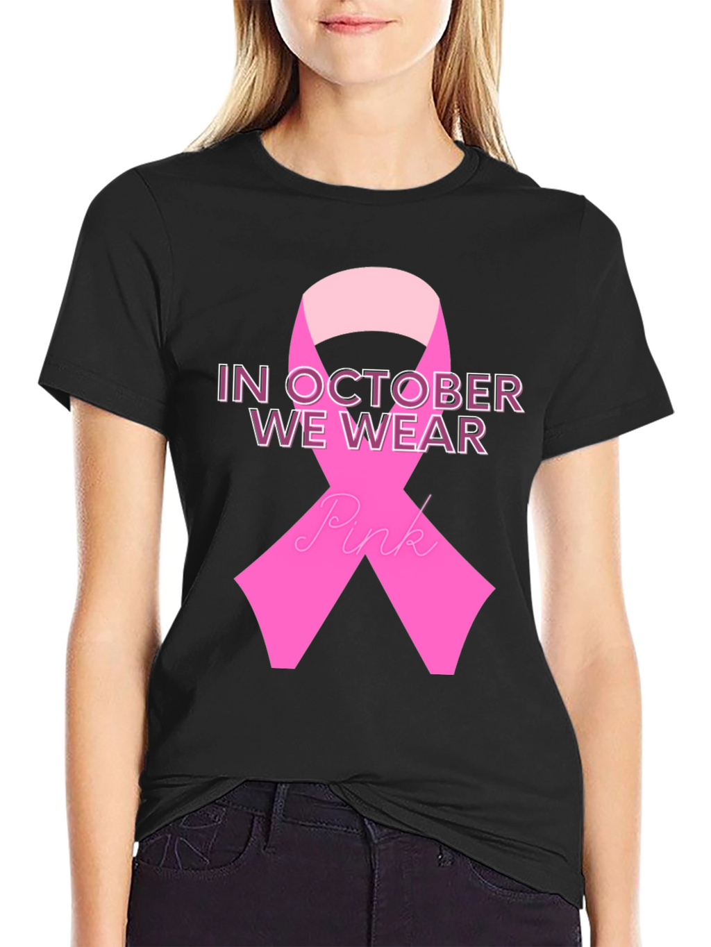 October Breast Cancer Awareness Ribbon T-Shirt