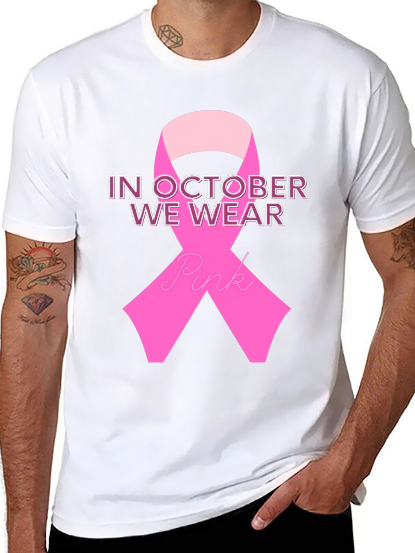 October Breast Cancer Awareness Ribbon T-Shirt