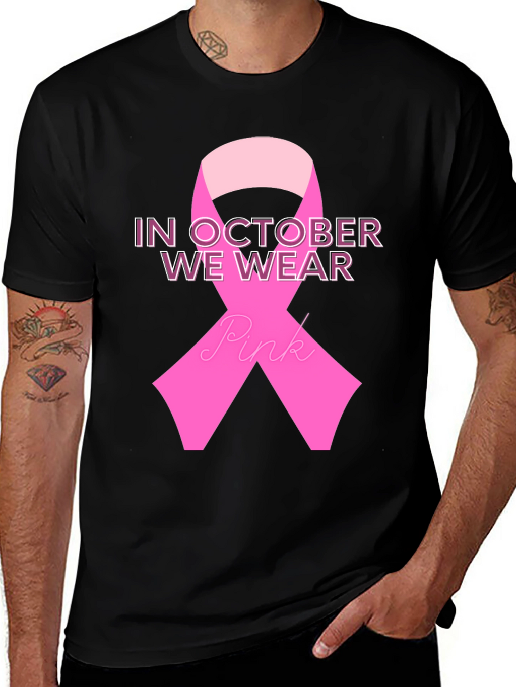 October Breast Cancer Awareness Ribbon T-Shirt
