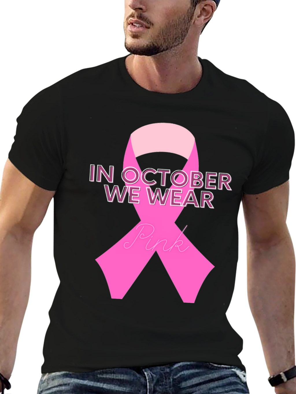 October Breast Cancer Awareness Ribbon T-Shirt