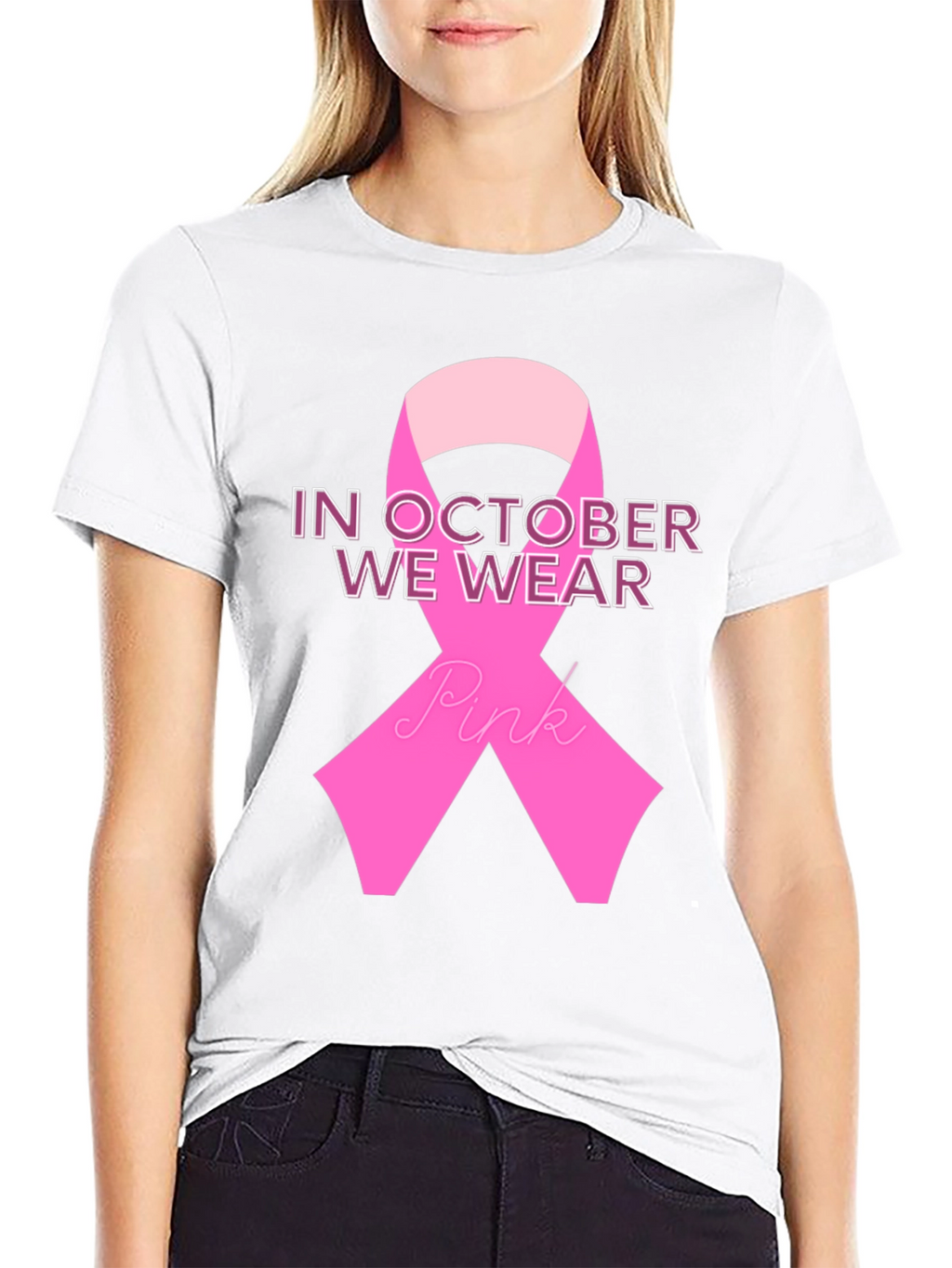 October Breast Cancer Awareness Ribbon T-Shirt