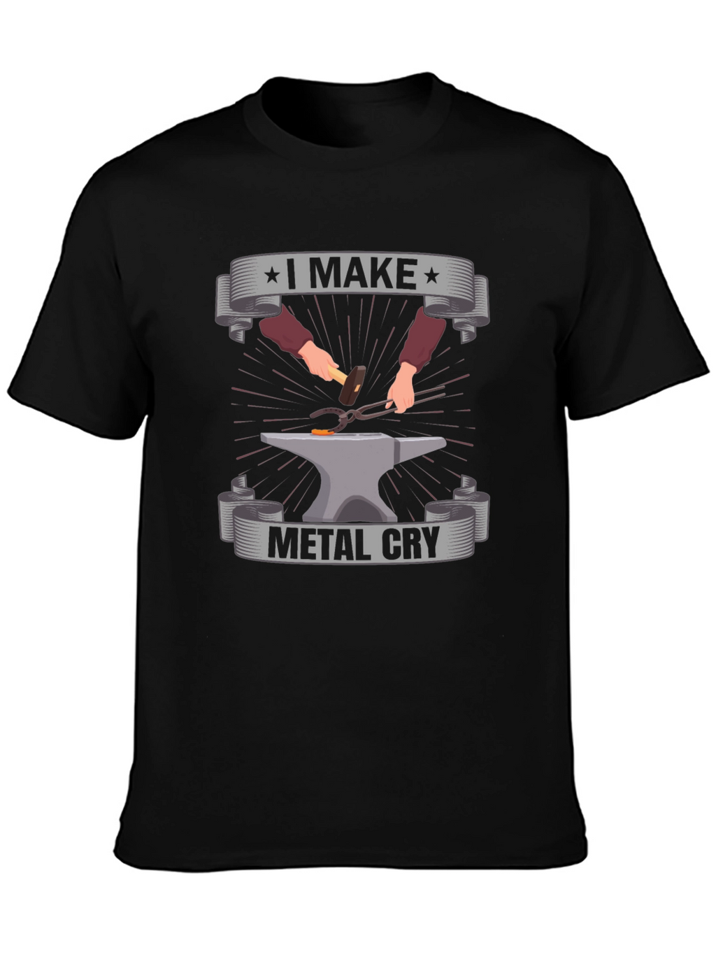 I Make Metal Cry Black T-Shirt