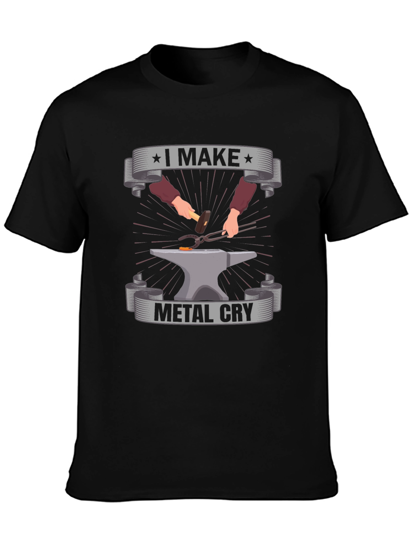 I Make Metal Cry Black T-Shirt