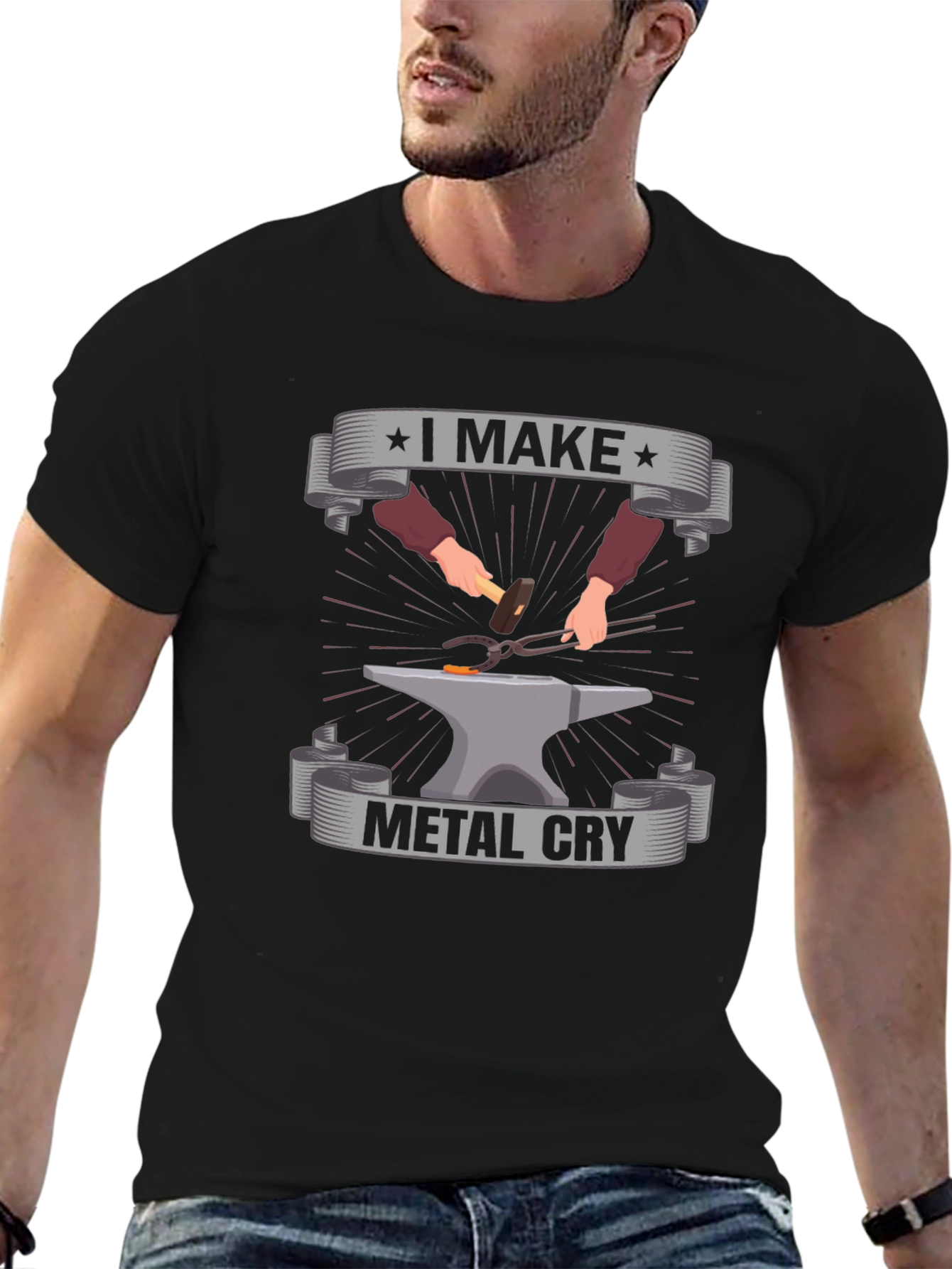 I Make Metal Cry Black T-Shirt