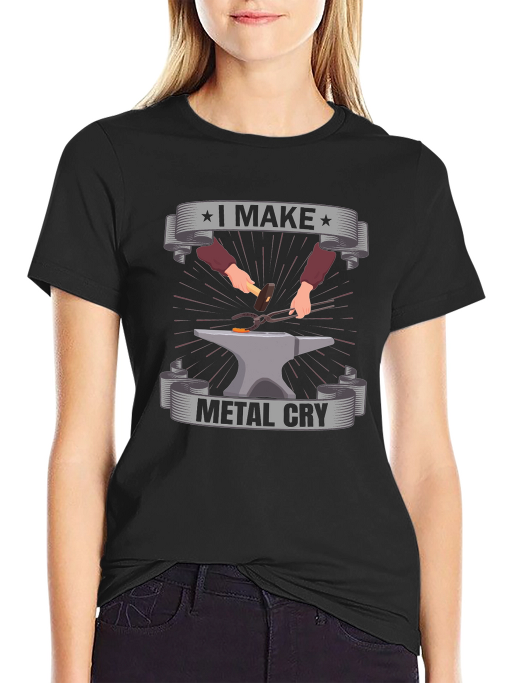 I Make Metal Cry Black T-Shirt