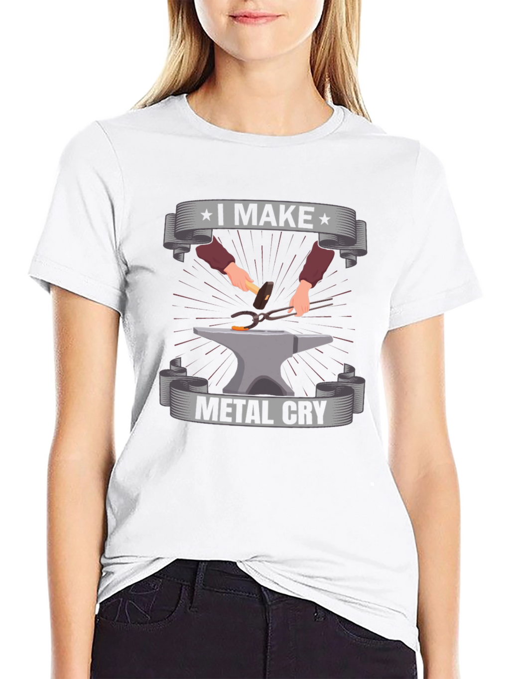 I Make Metal Cry Black T-Shirt