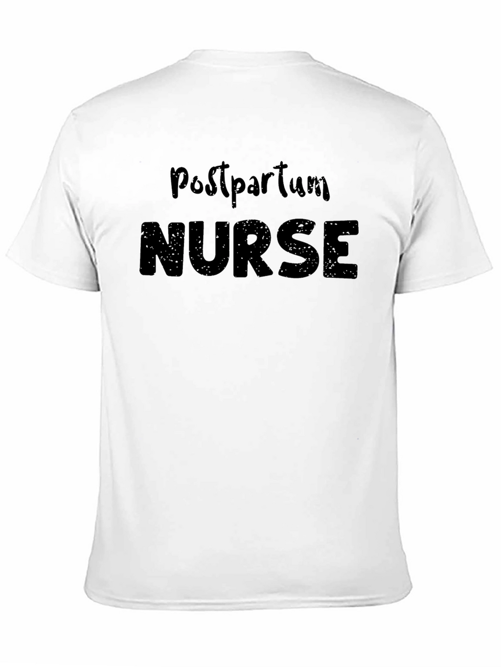 Postpartum Nurse T-Shirt - Black Cotton Blend