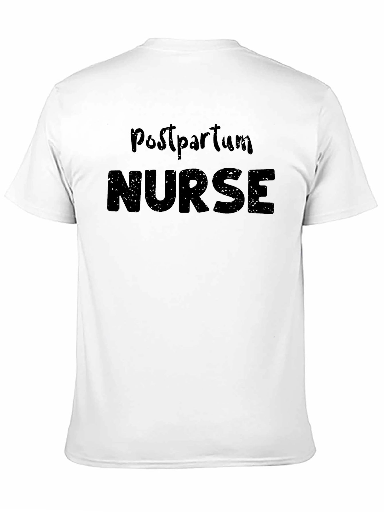 Postpartum Nurse T-Shirt - Black Cotton Blend