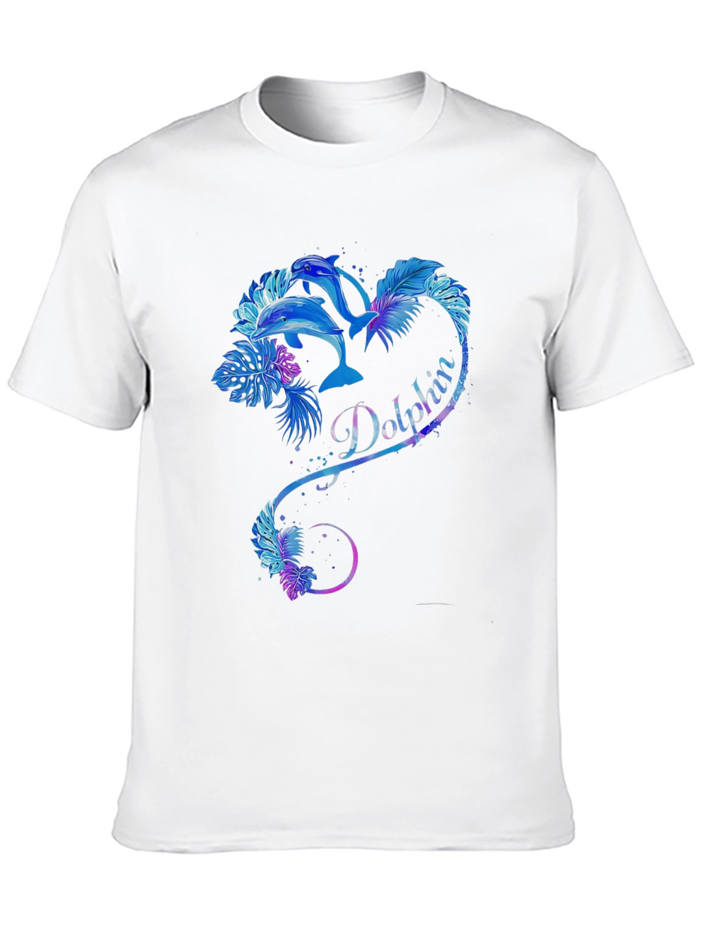 Dolphin Heart Graphic Tee - Black