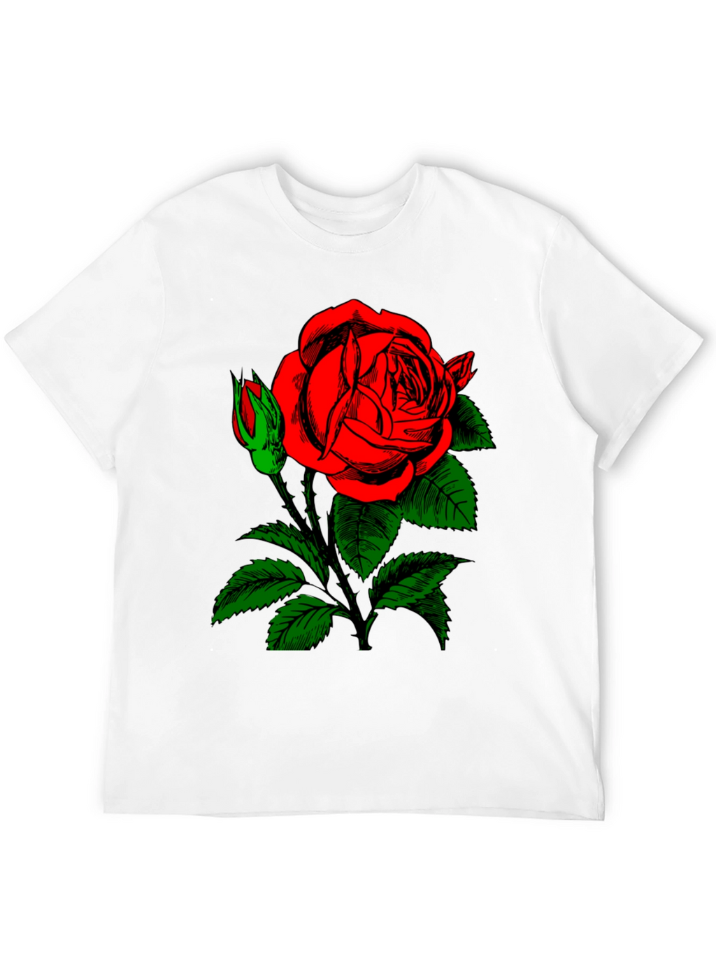 Rose Graphic Black T-Shirt