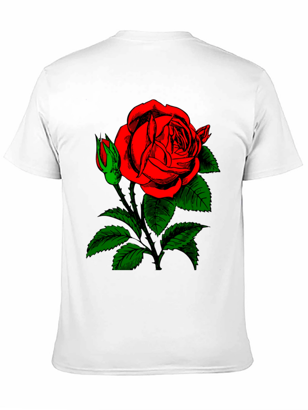 Rose Graphic Black T-Shirt