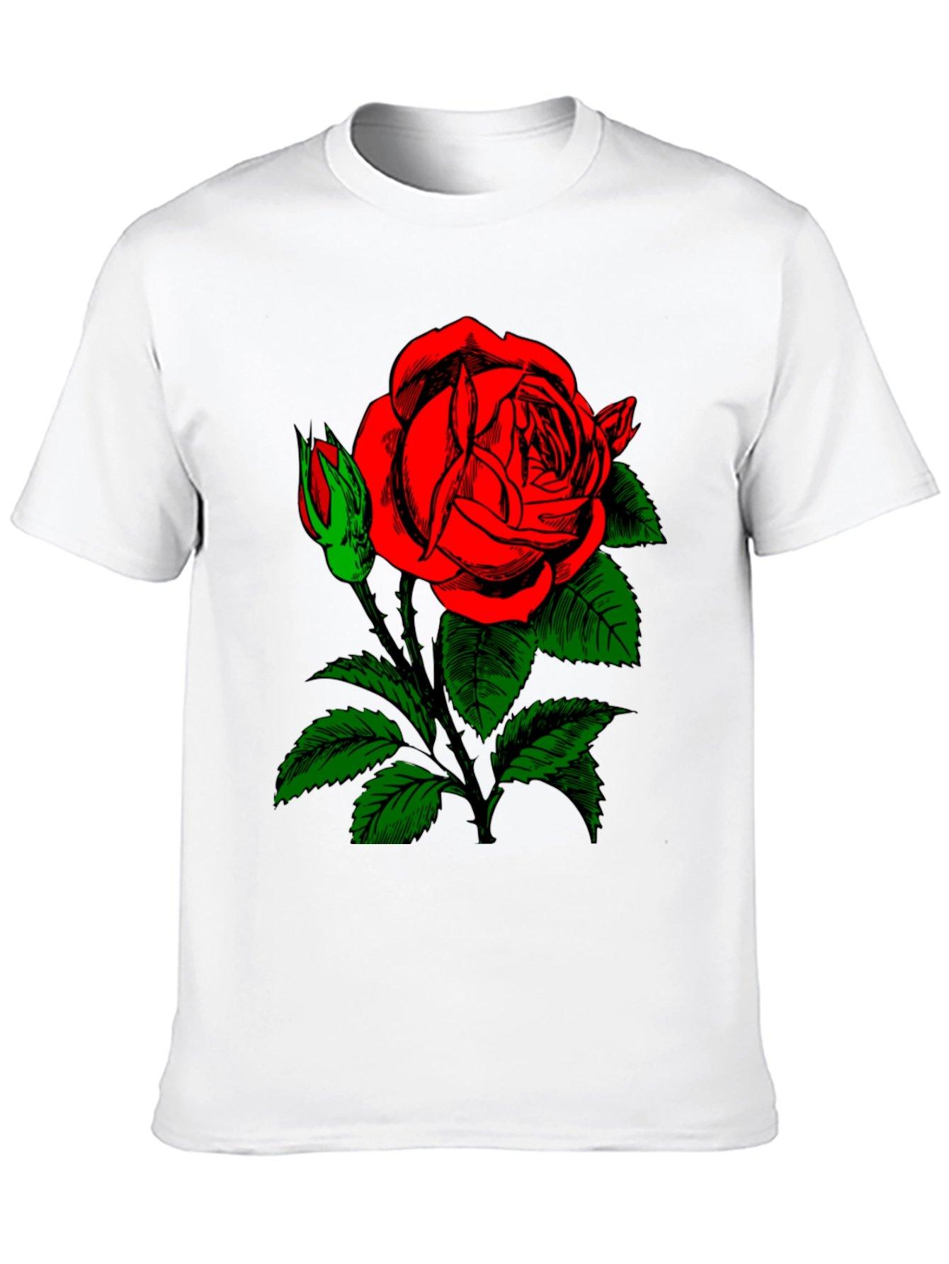 Rose Graphic Black T-Shirt