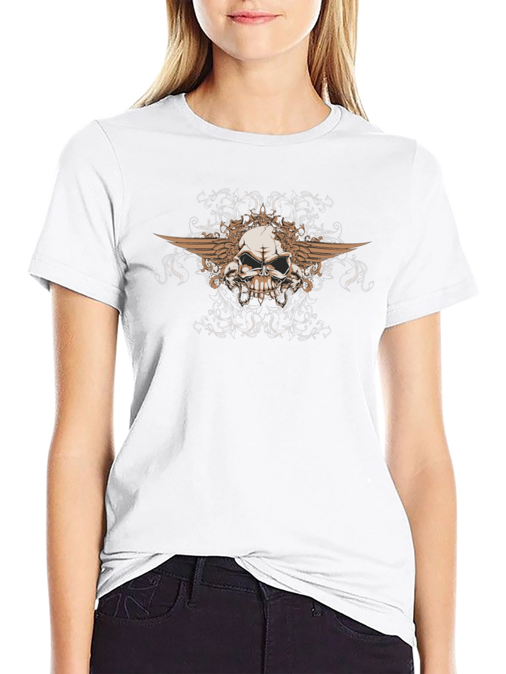 Skull Winged T-Shirt - Black