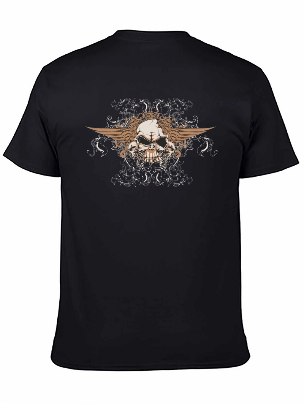 Skull Winged T-Shirt - Black