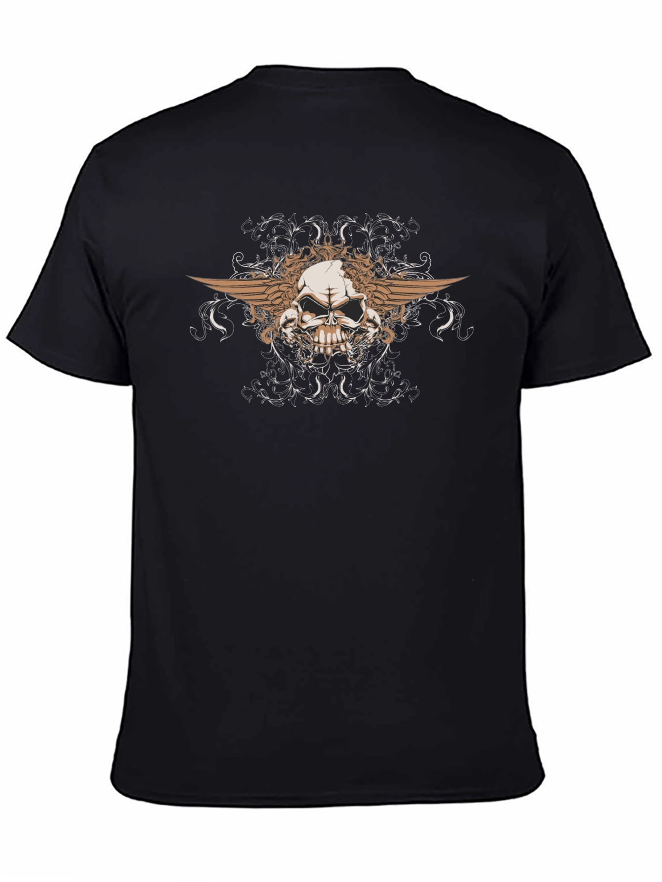 Skull Winged T-Shirt - Black