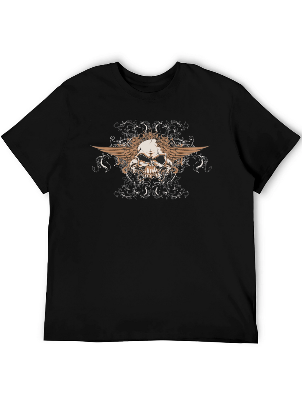Skull Winged T-Shirt - Black