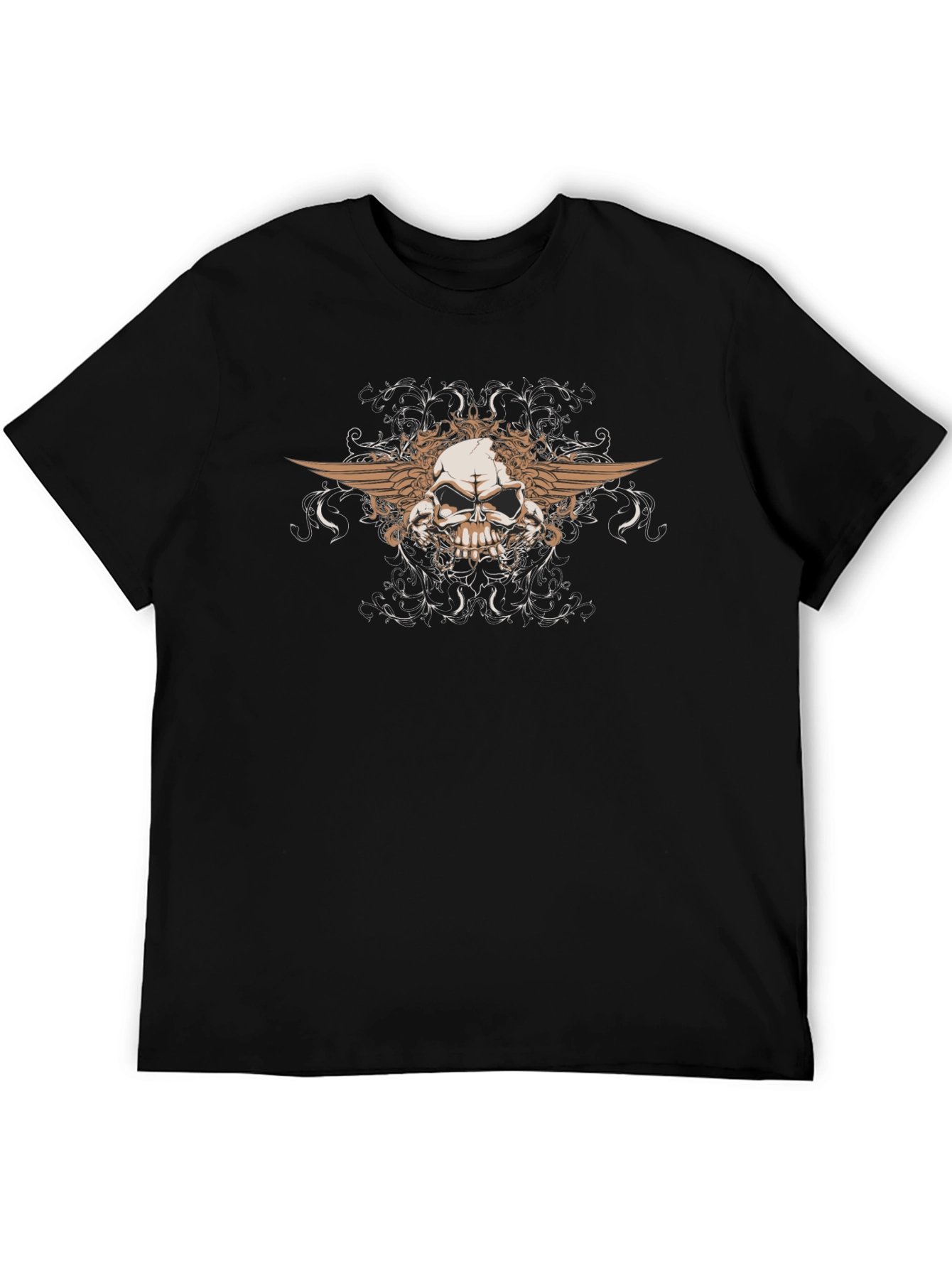 Skull Winged T-Shirt - Black