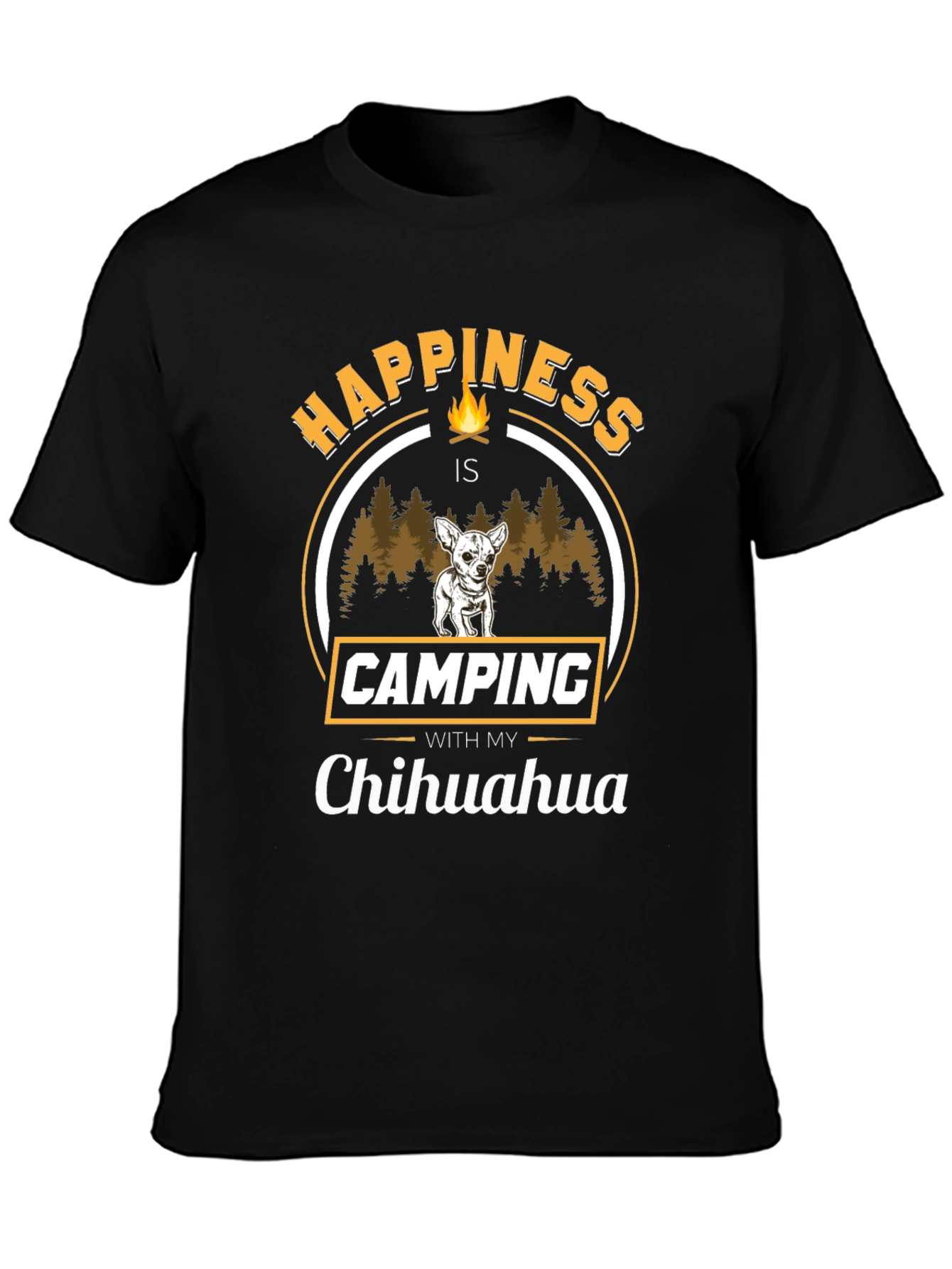 Camping with My Chihuahua T-Shirt – Funny Dog Lover Outdoor Tee