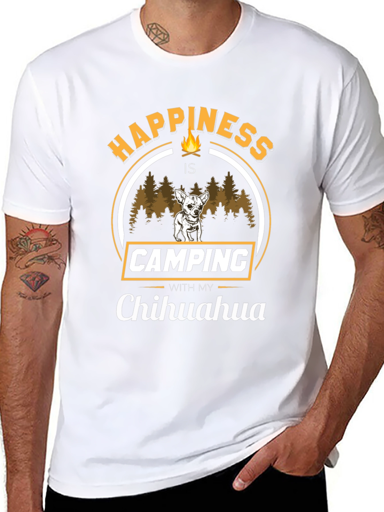 Camping with My Chihuahua T-Shirt – Funny Dog Lover Outdoor Tee