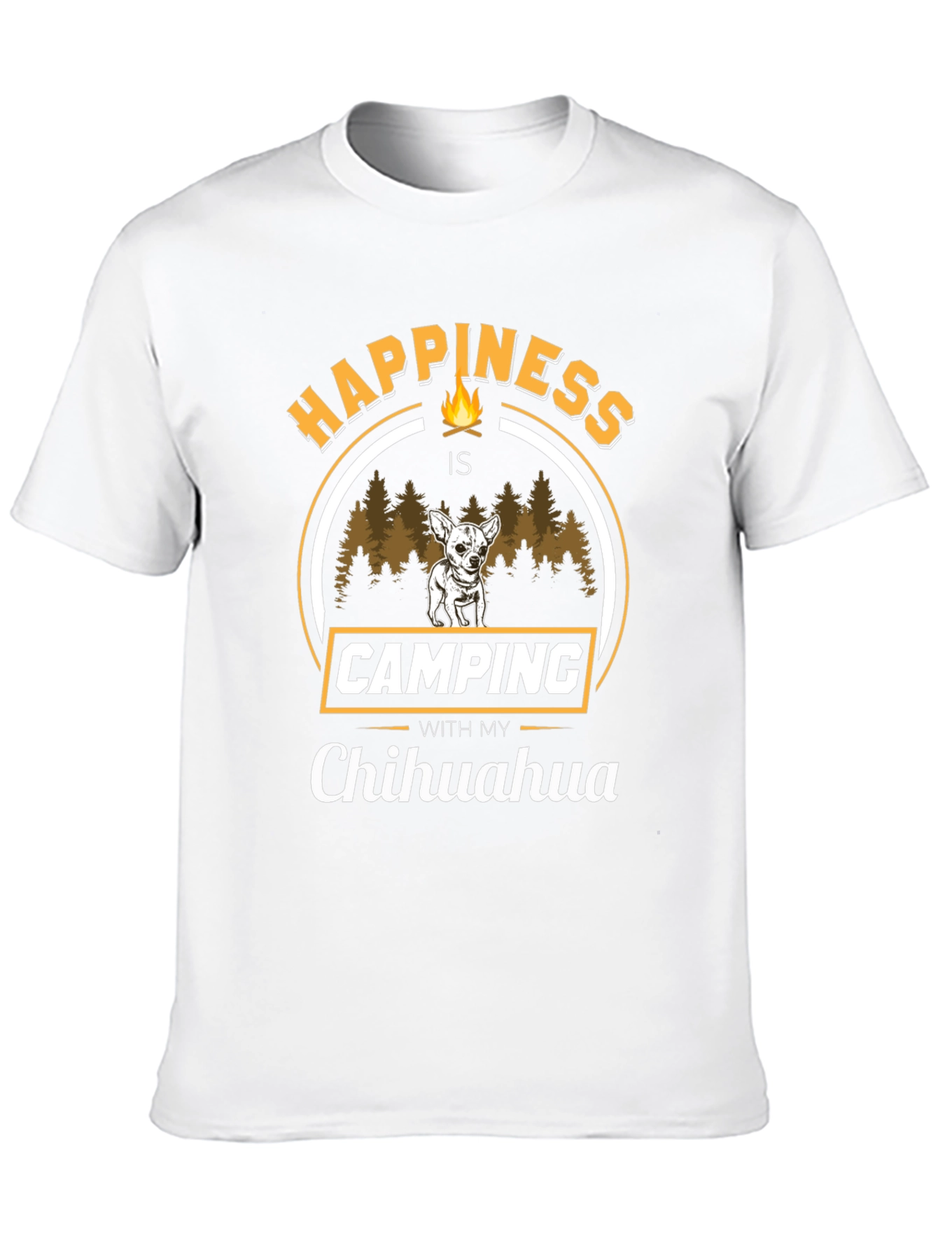 Camping with My Chihuahua T-Shirt – Funny Dog Lover Outdoor Tee