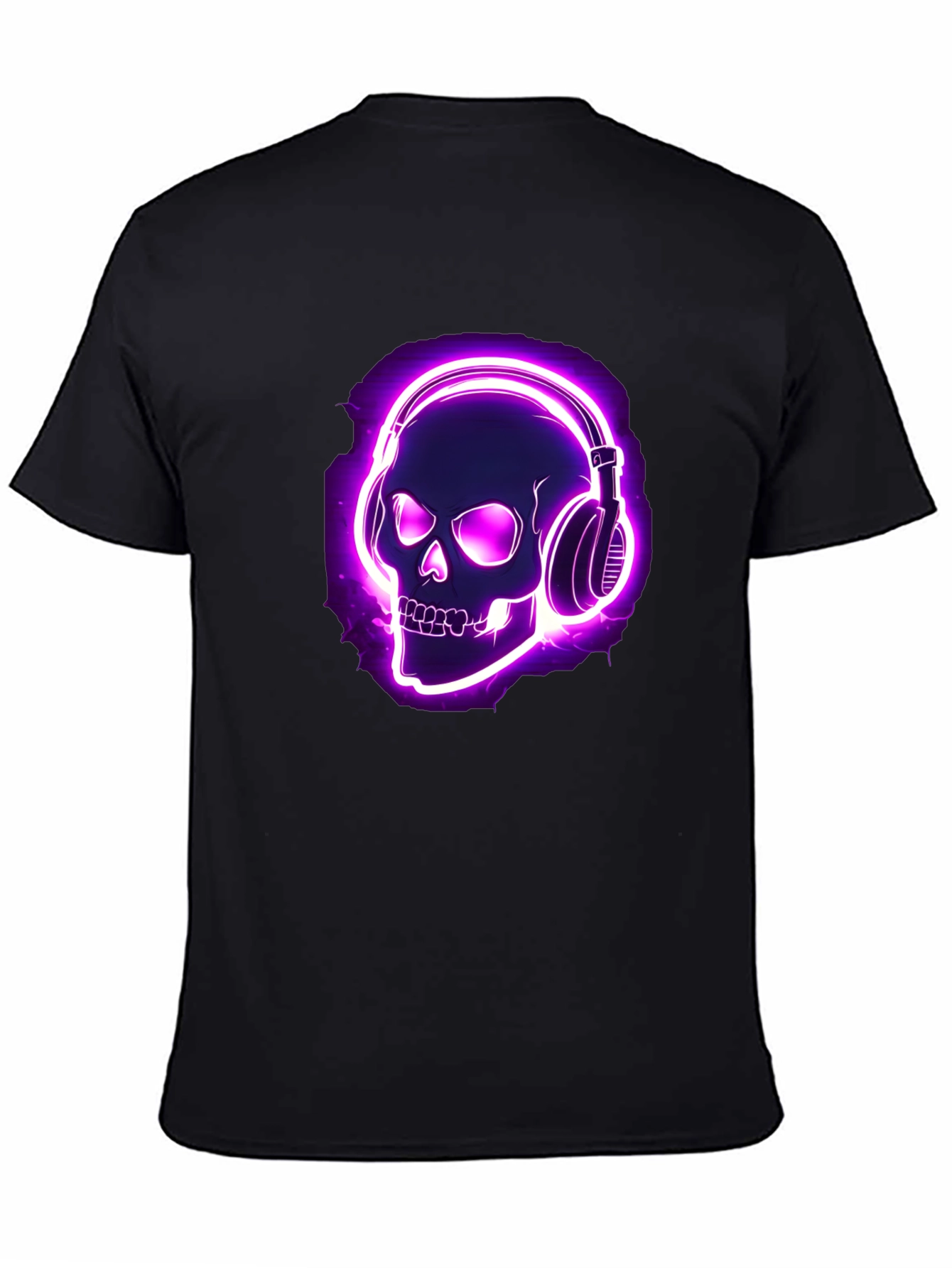 Skull Headphones Graphic Tee - Dark Humor Music Lover T-Shirt