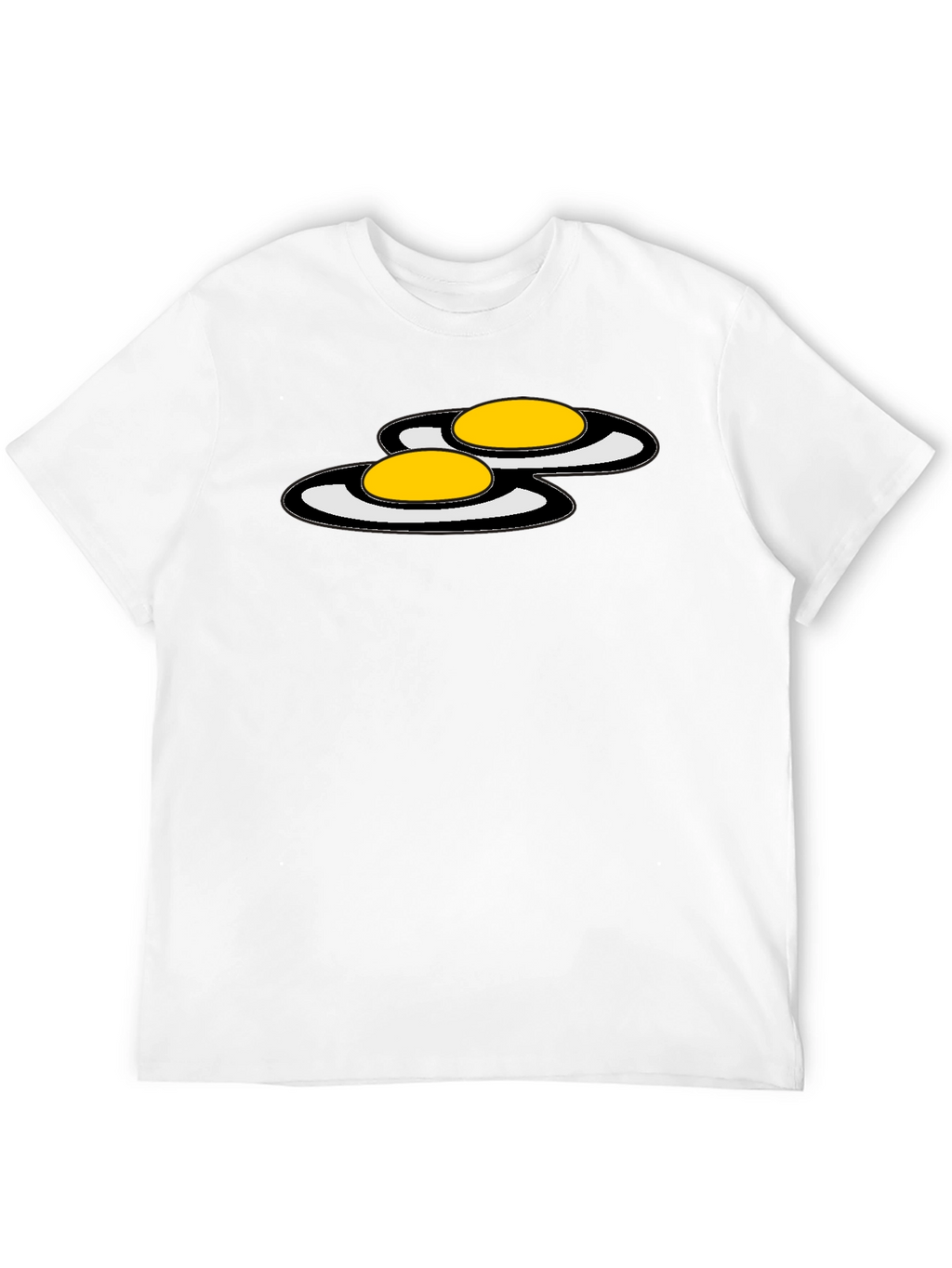 Funny Fried Eggs Graphic Black T-Shirt