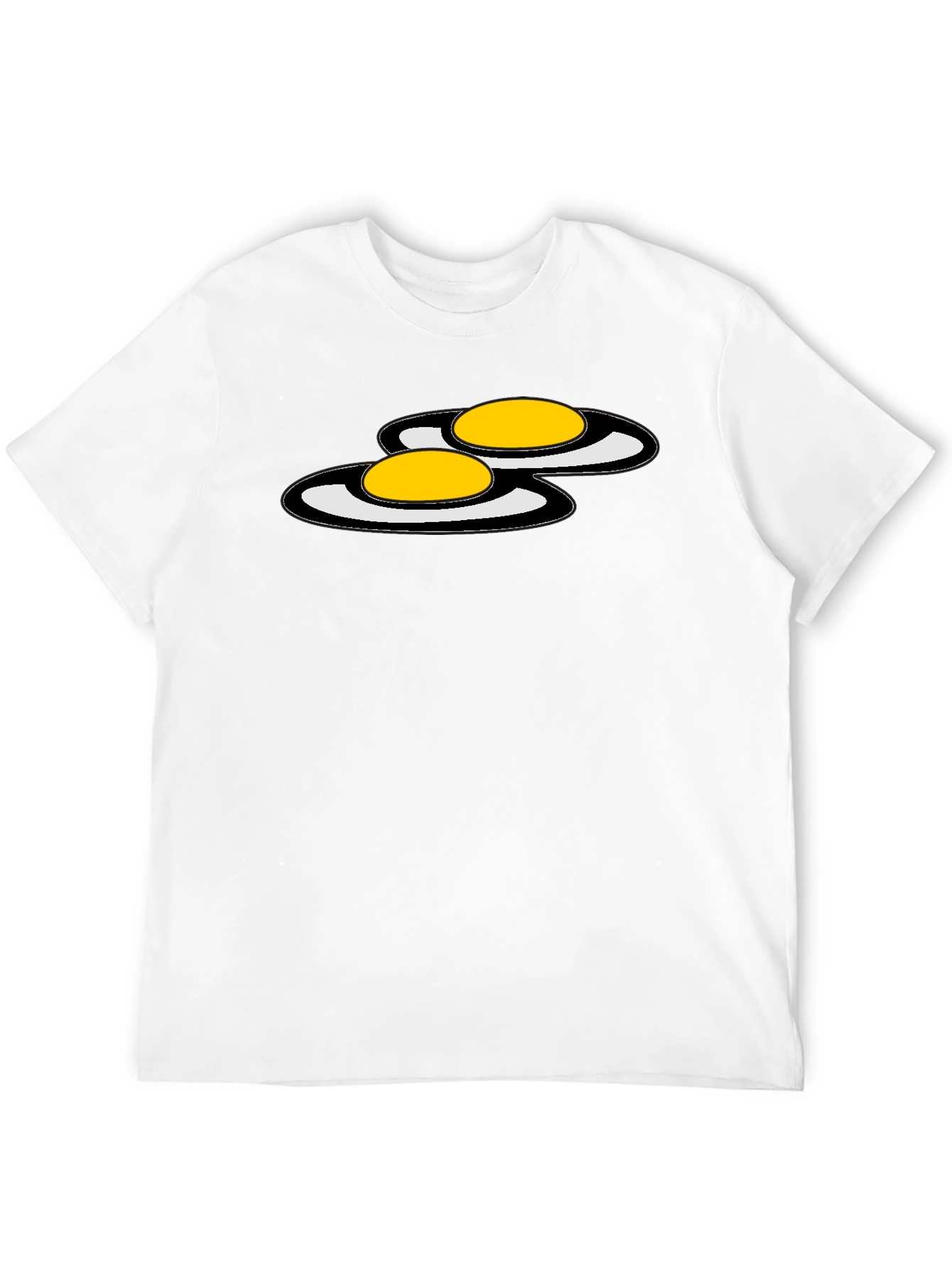 Funny Fried Eggs Graphic Black T-Shirt