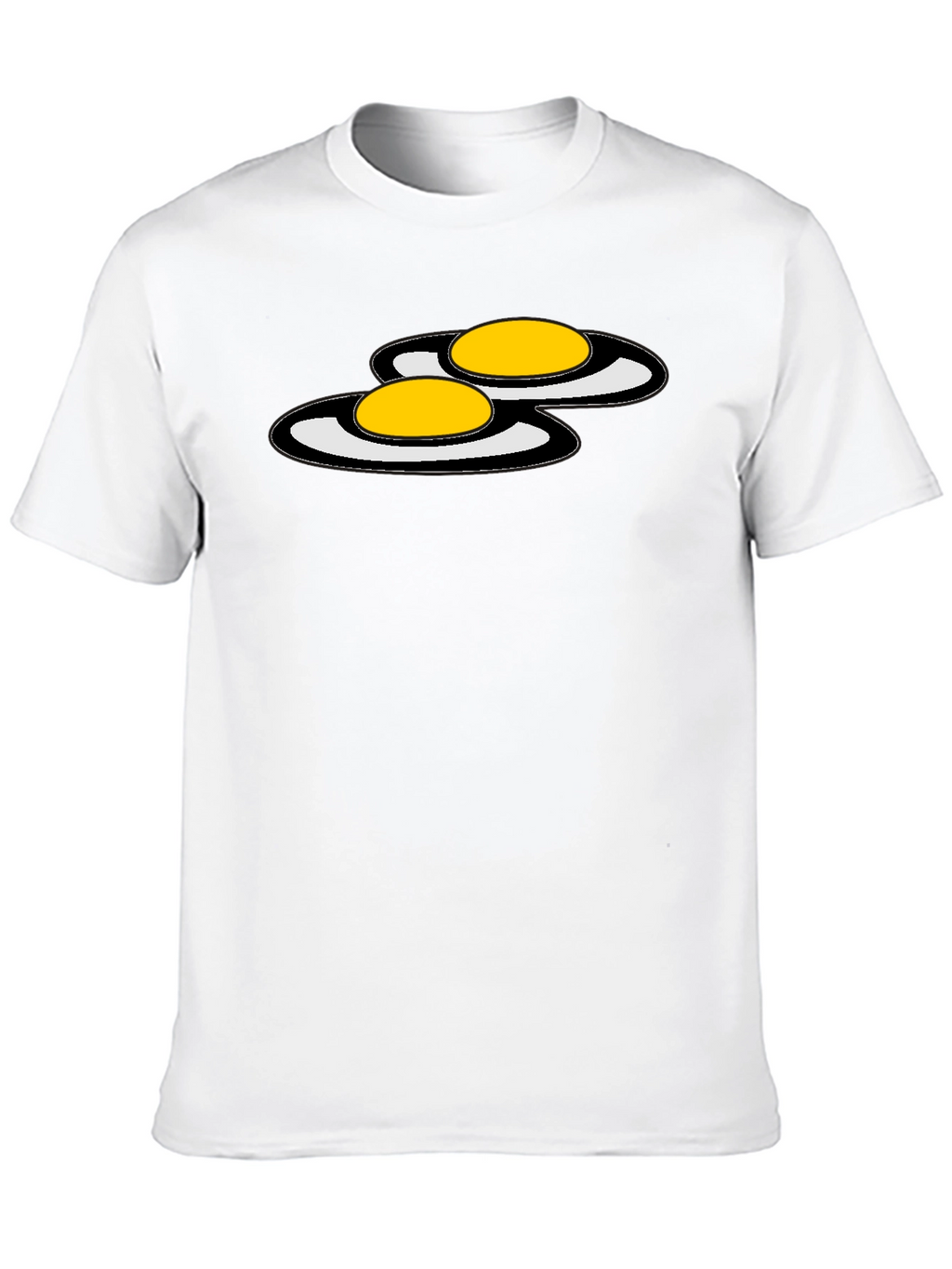Funny Fried Eggs Graphic Black T-Shirt