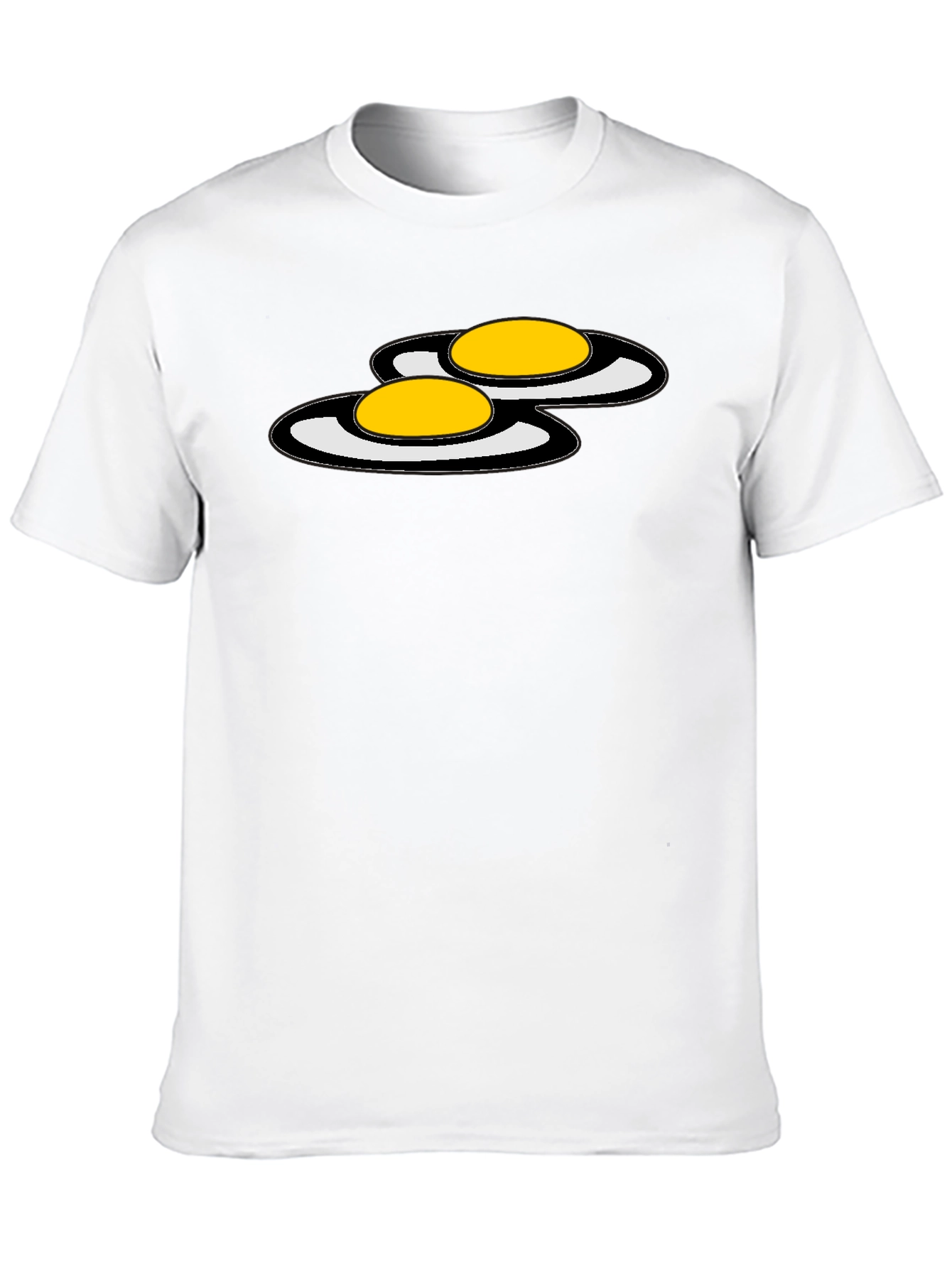 Funny Fried Eggs Graphic Black T-Shirt
