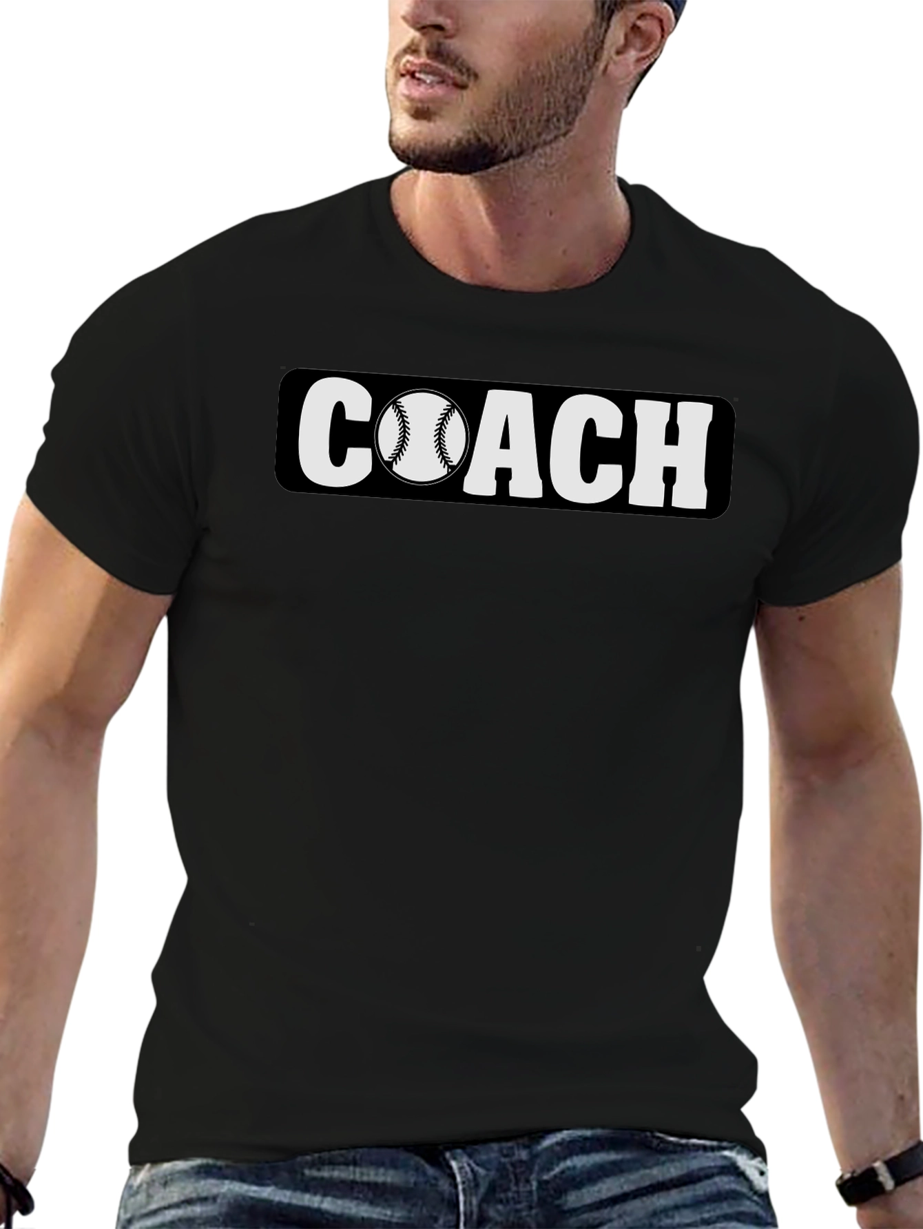 Baseball Coach T-Shirt - Black