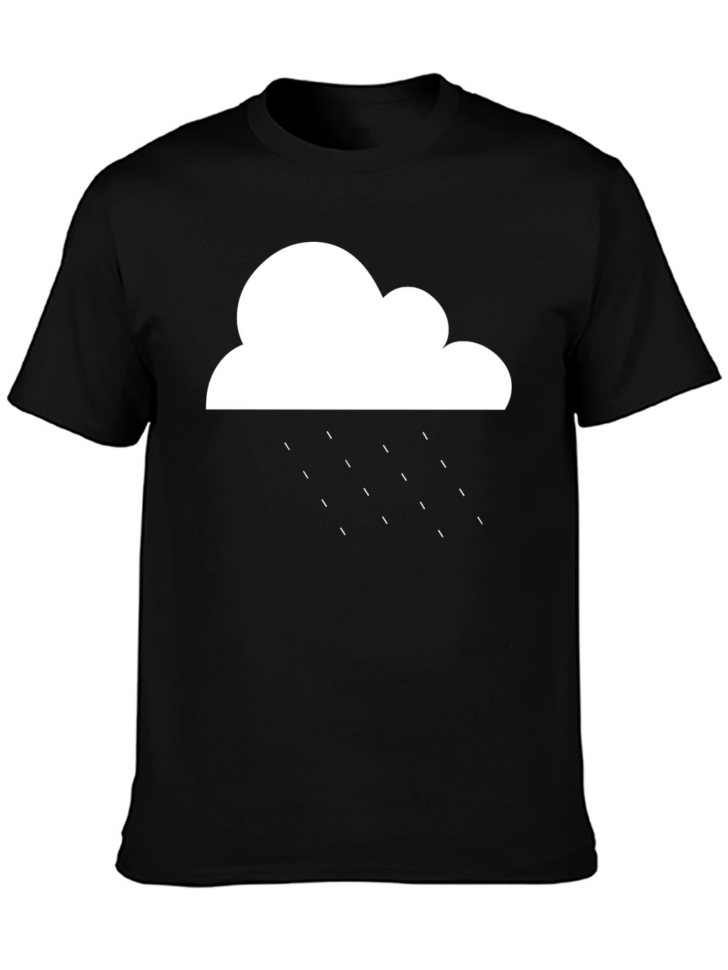 Rainy Cloud Graphic T-Shirt - Black Cotton Tee