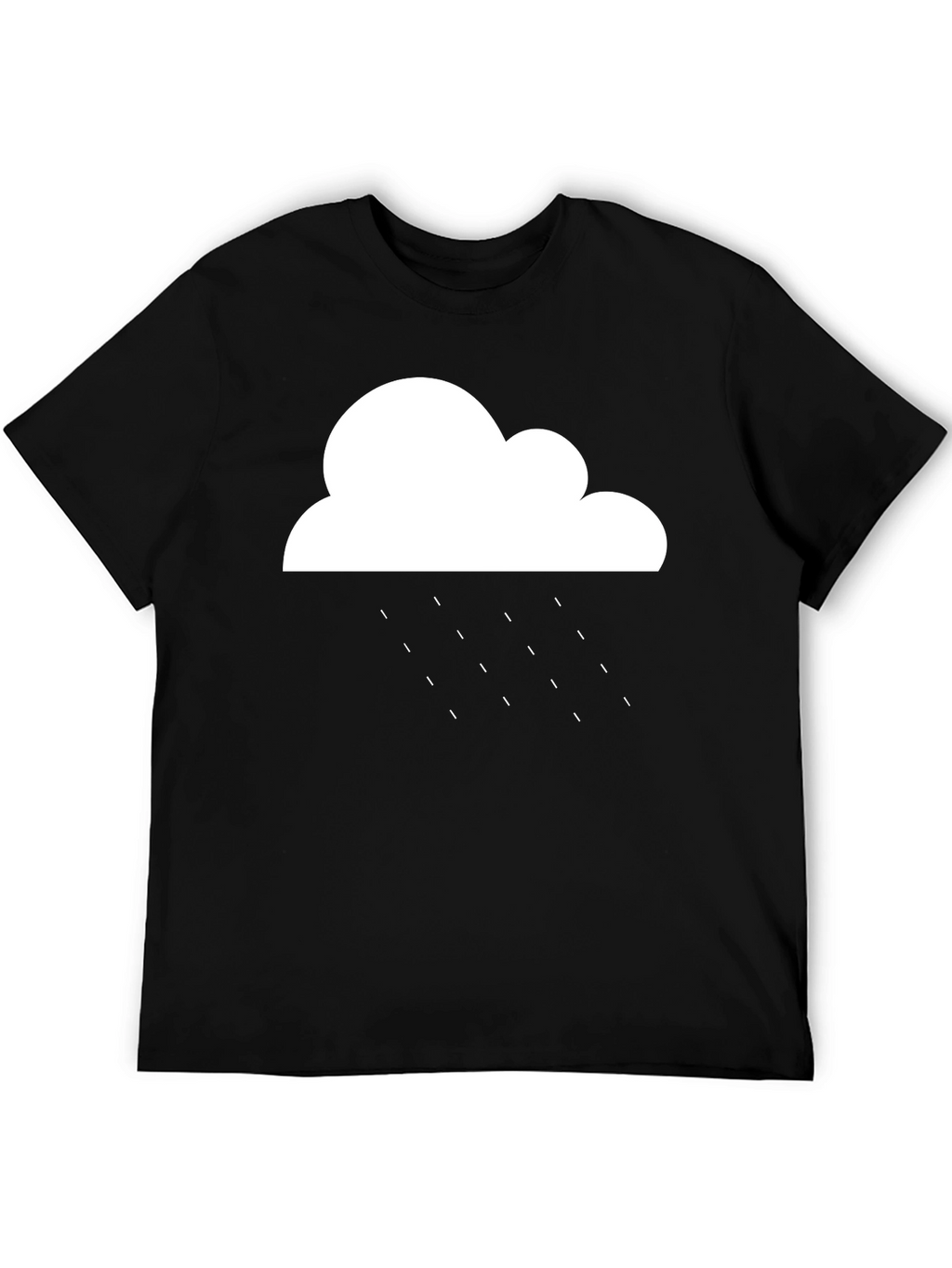 Rainy Cloud Graphic T-Shirt - Black Cotton Tee