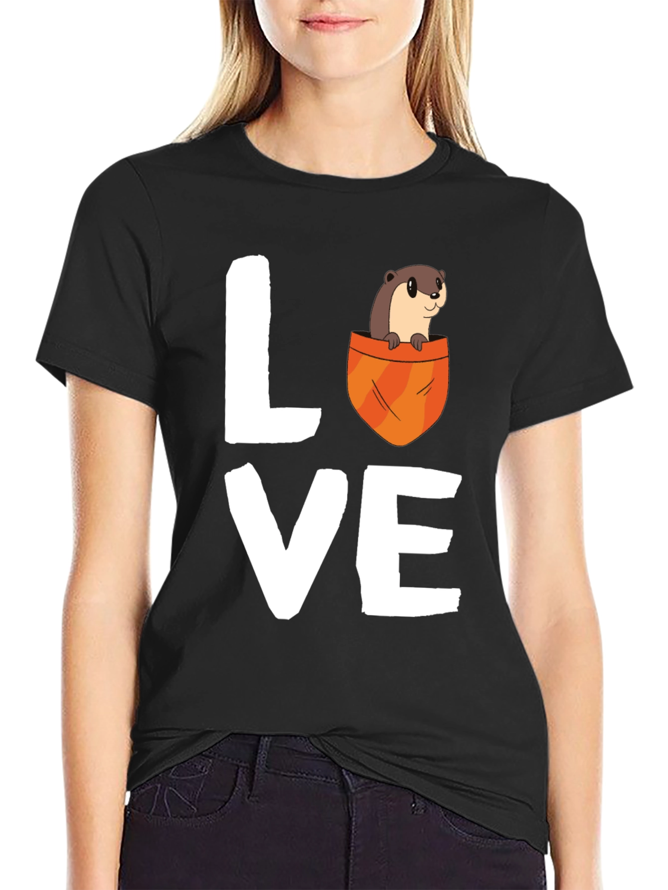 Otter Love Graphic T-Shirt - Unisex Cotton Tee