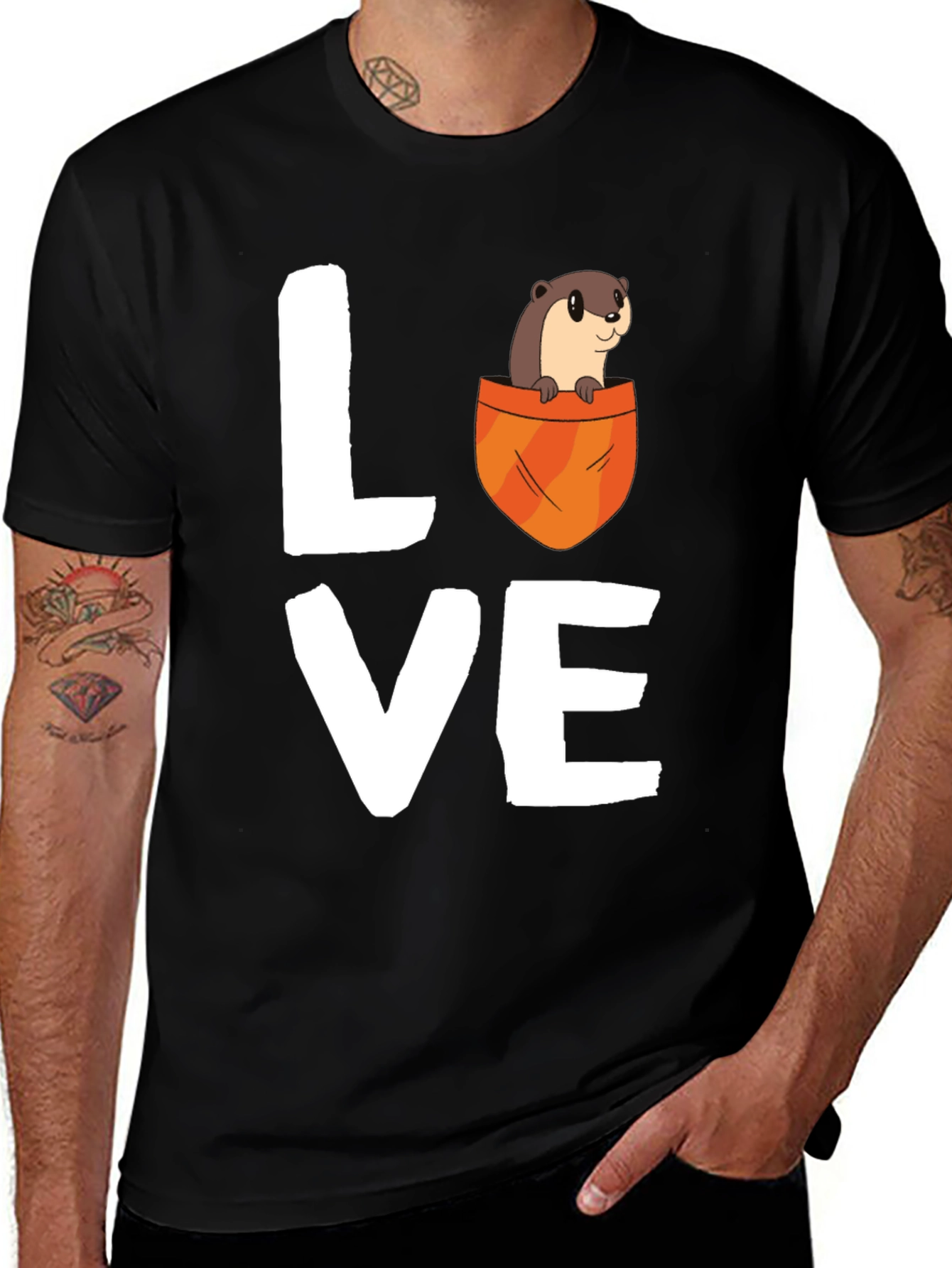 Otter Love Graphic T-Shirt - Unisex Cotton Tee