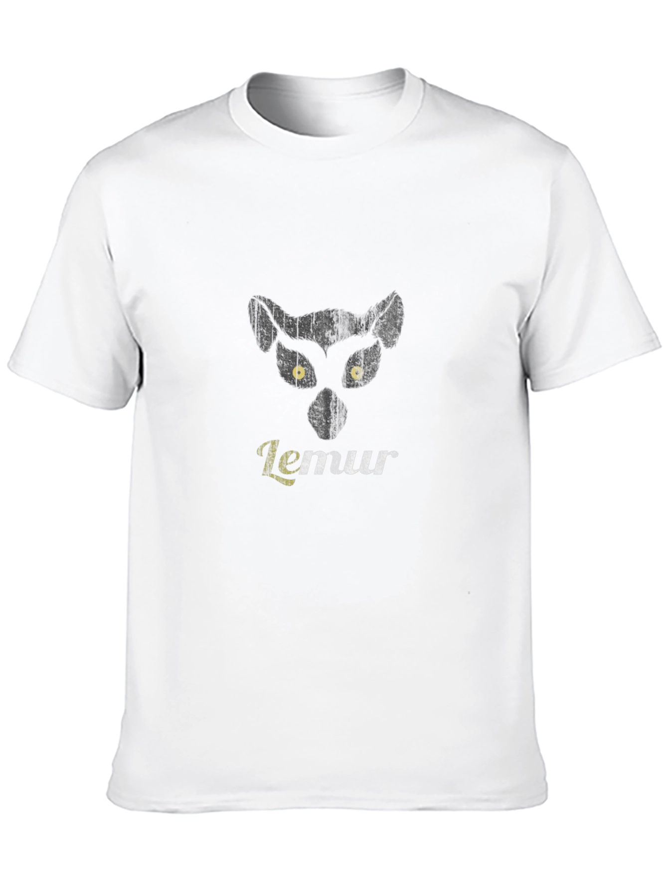 Lemur Graphic Print T-Shirt - Black Mens