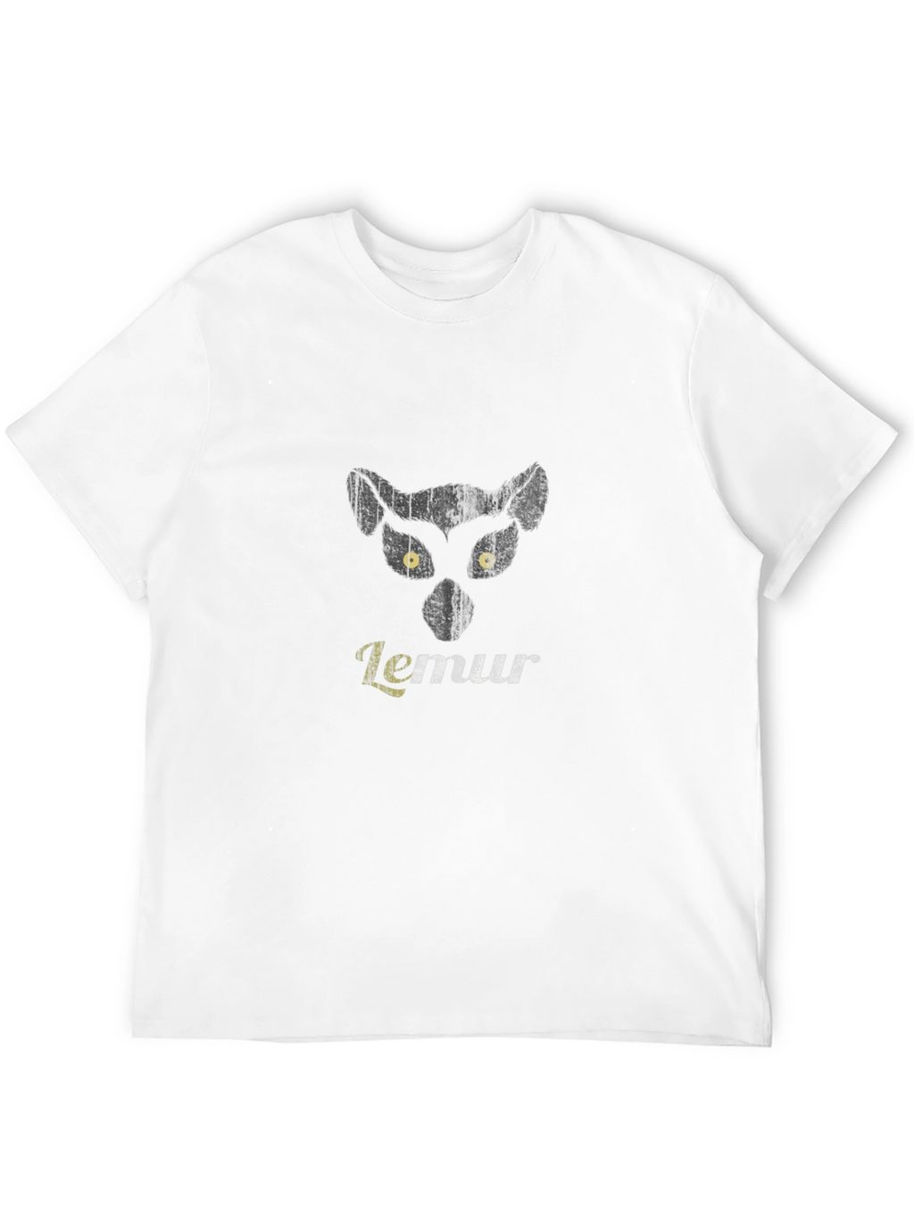 Lemur Graphic Print T-Shirt - Black Mens