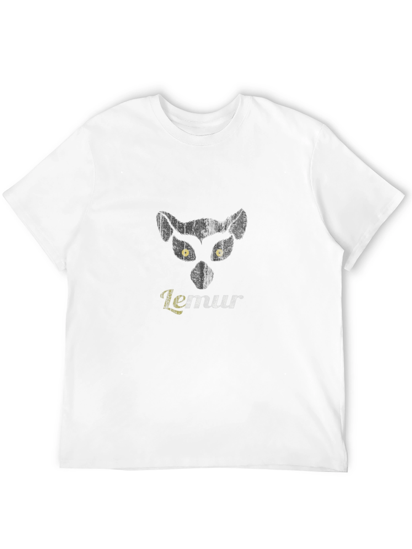 Lemur Graphic Print T-Shirt - Black Mens