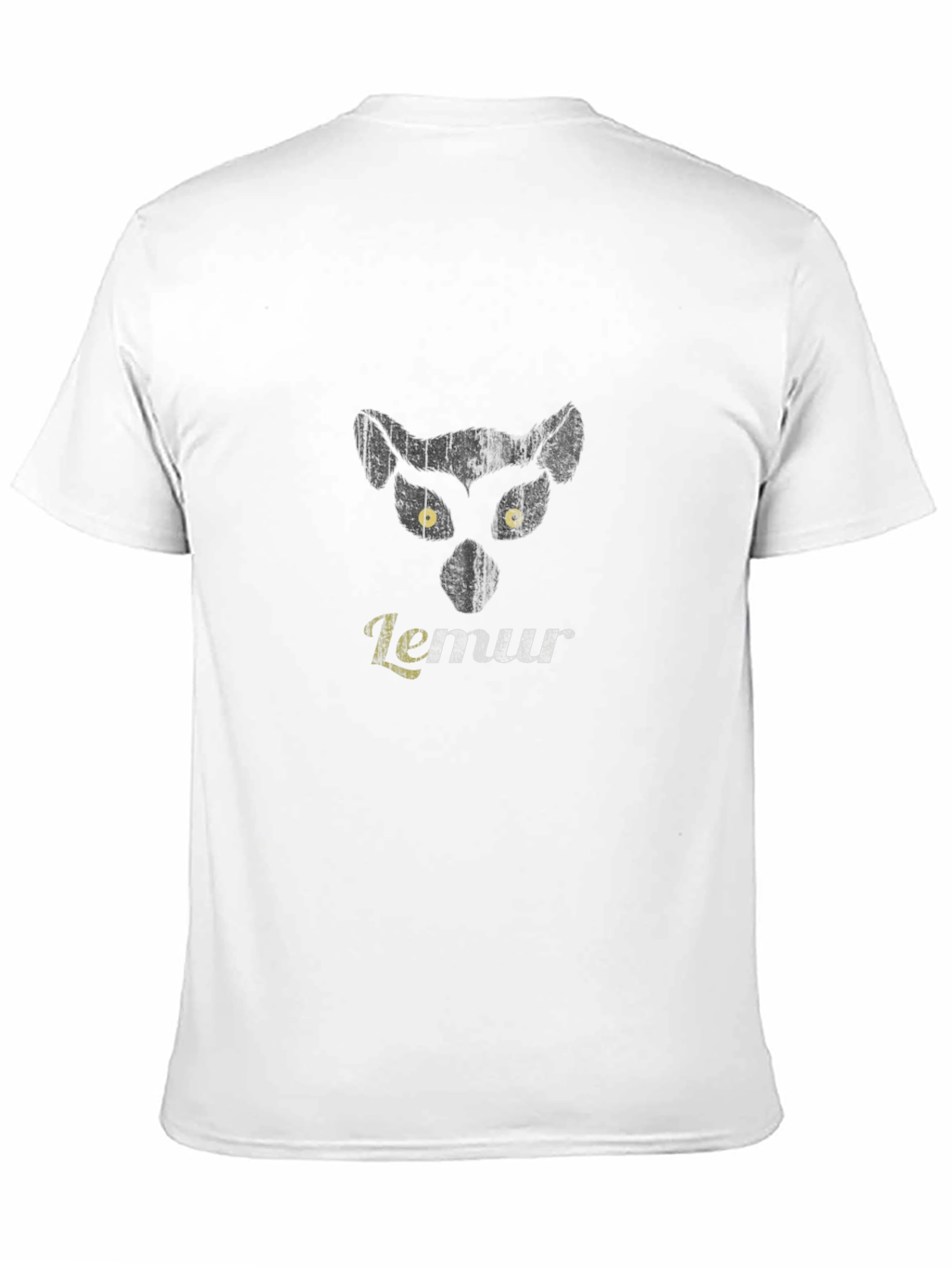 Lemur Graphic Print T-Shirt - Black Mens