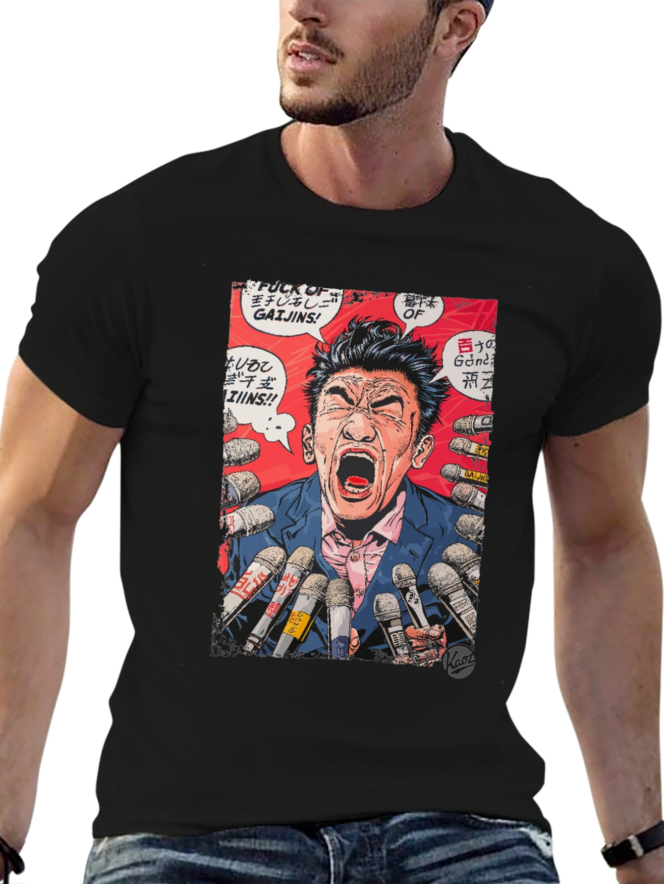 Comic Style Graphic T-Shirt