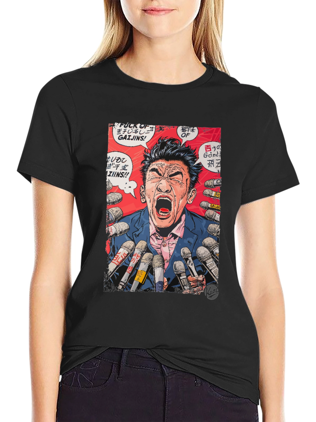 Comic Style Graphic T-Shirt