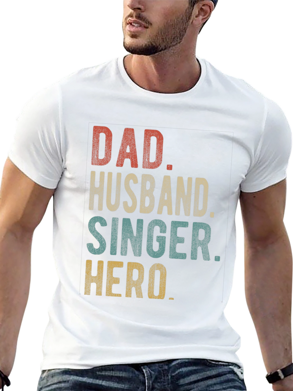 Dad Husband Singer Hero Graphic T-Shirt