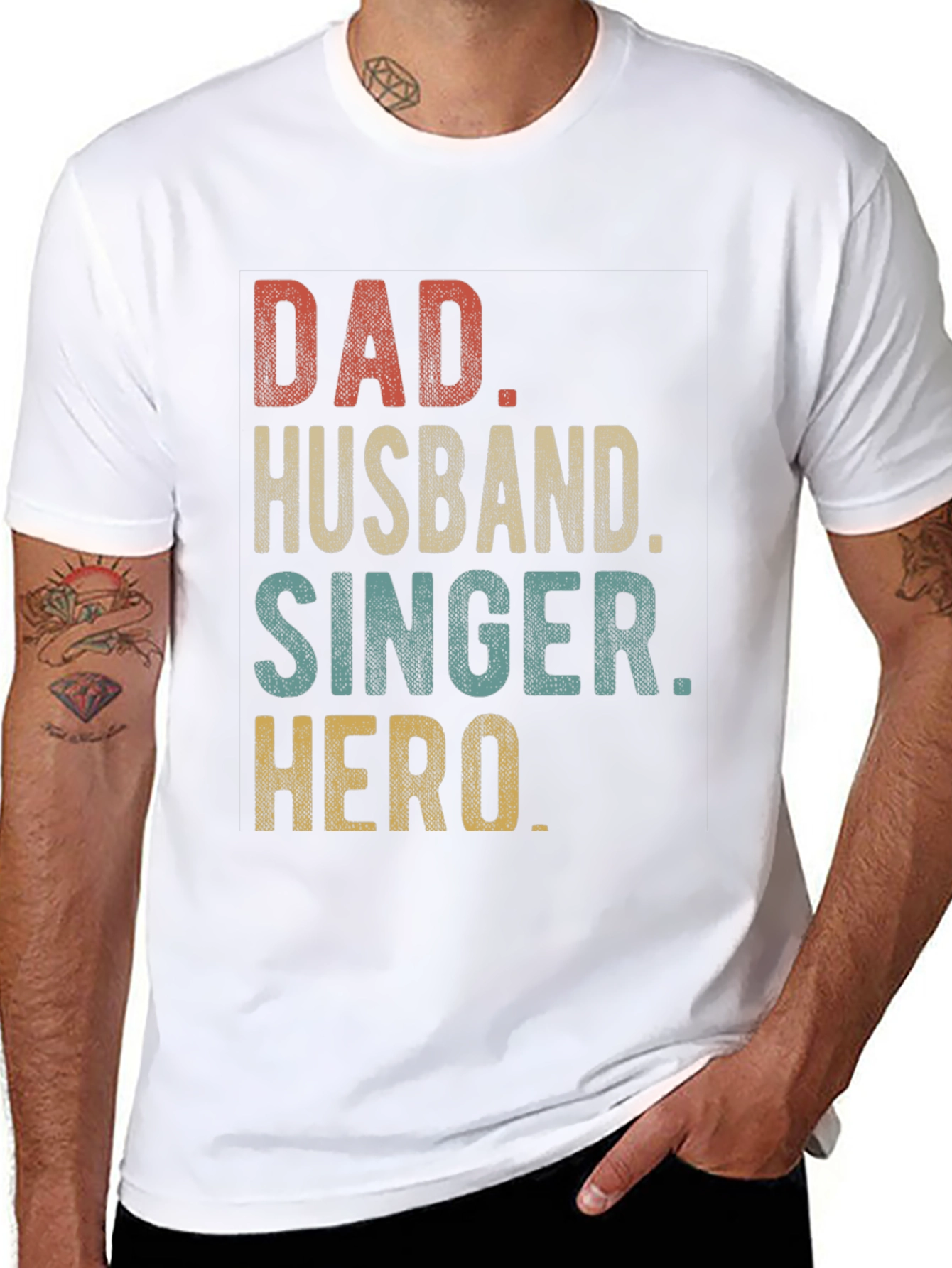 Dad Husband Singer Hero Graphic T-Shirt