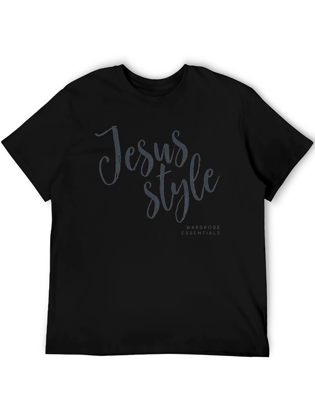 Jesus Style Black Graphic Tee Shirt