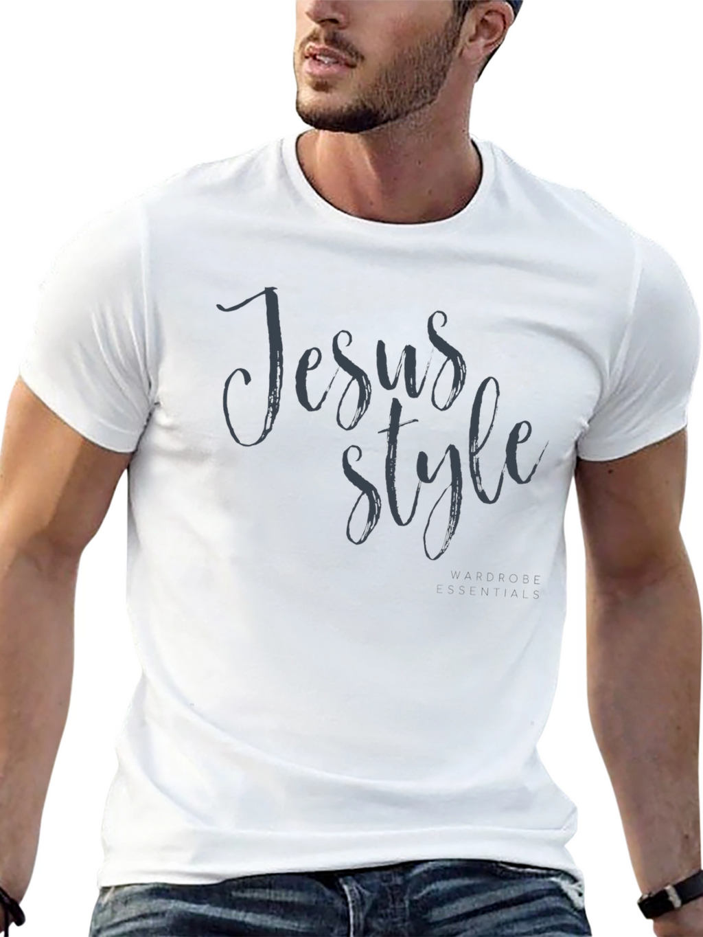 Jesus Style Black Graphic Tee Shirt