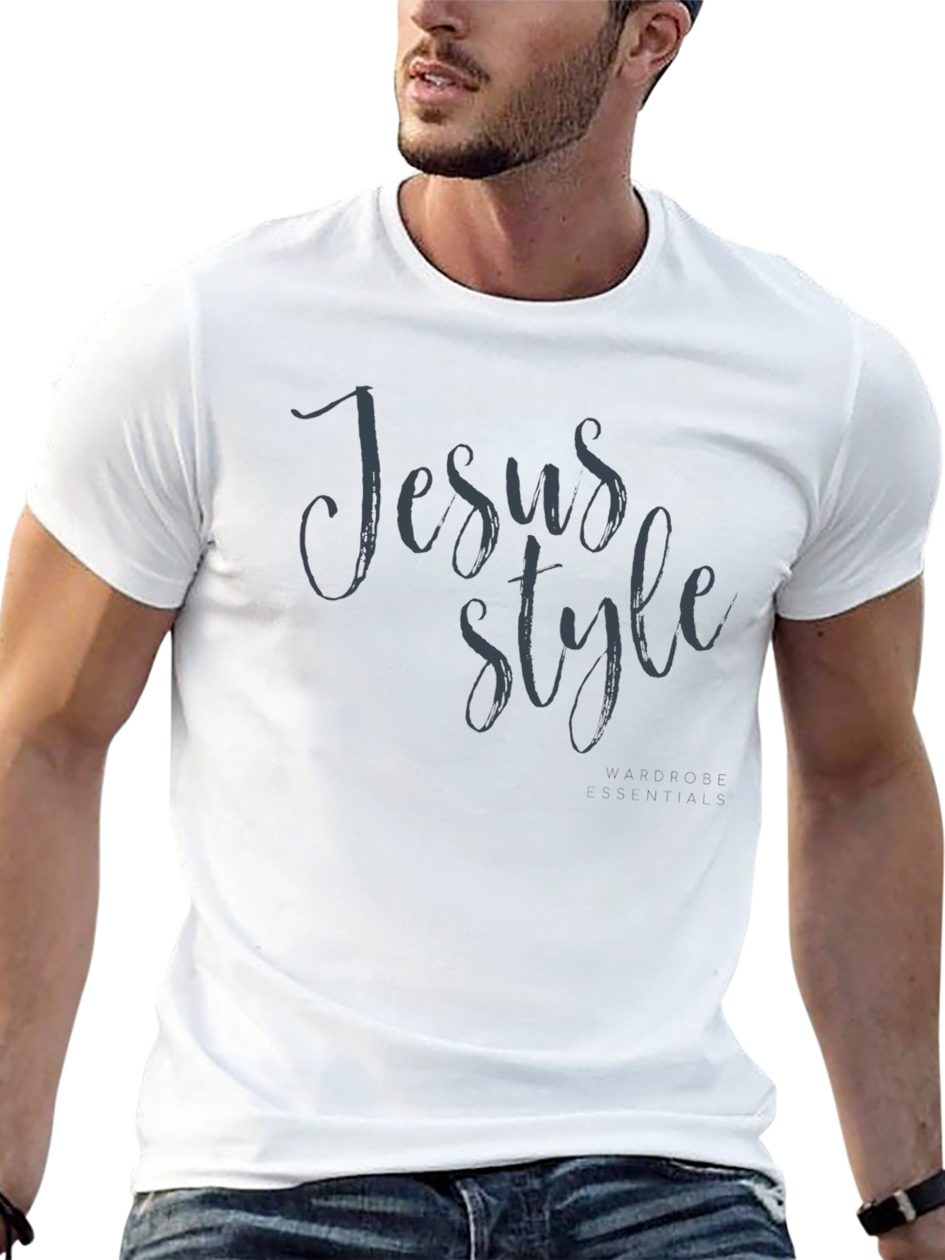 Jesus Style Black Graphic Tee Shirt