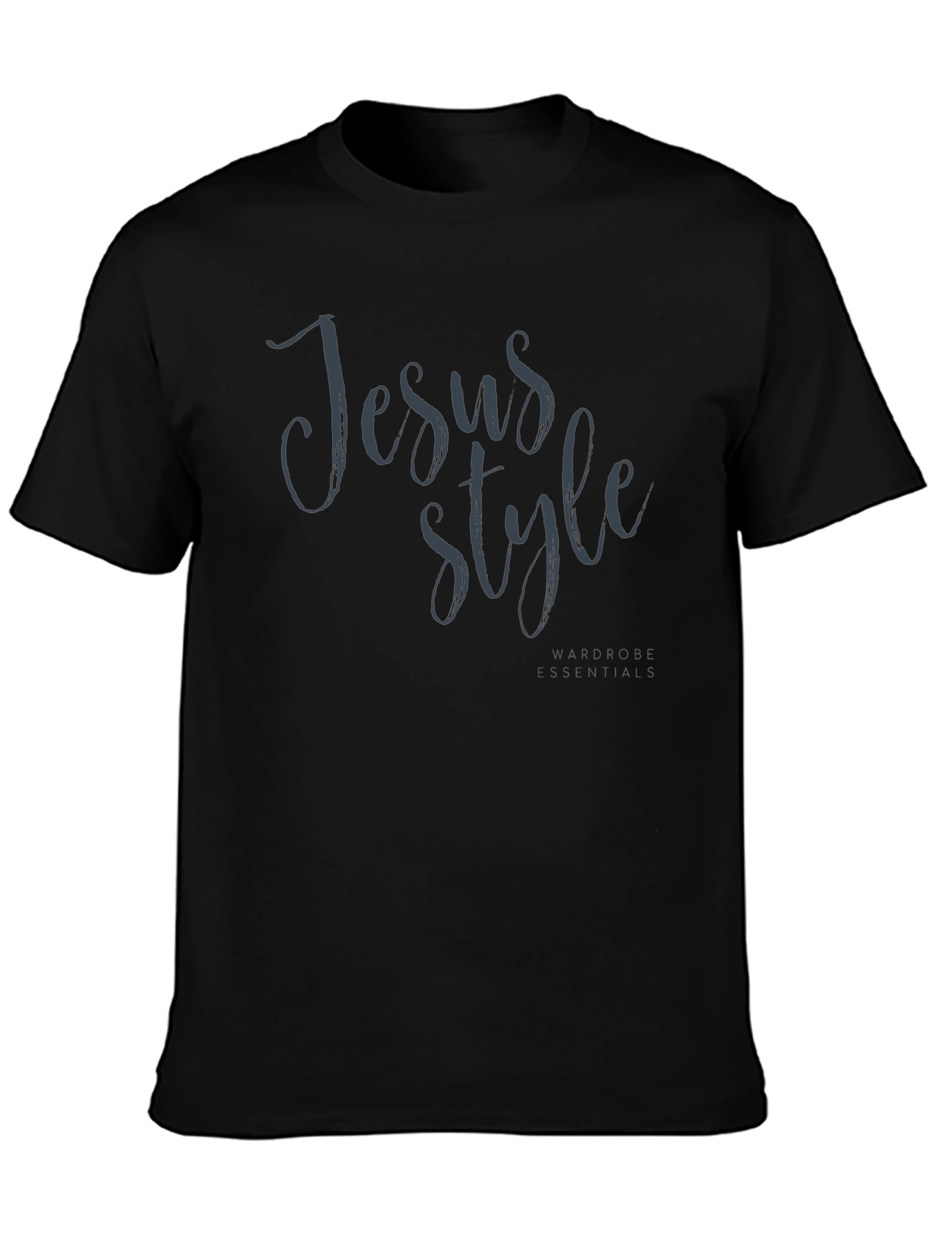 Jesus Style Black Graphic Tee Shirt