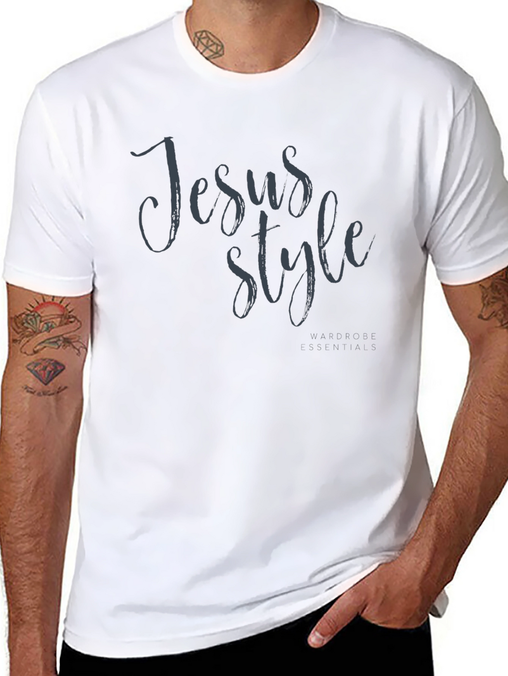 Jesus Style Black Graphic Tee Shirt